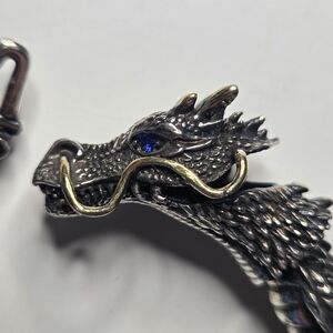 Dragon Design Bracelet With Blue Jewel Eyes